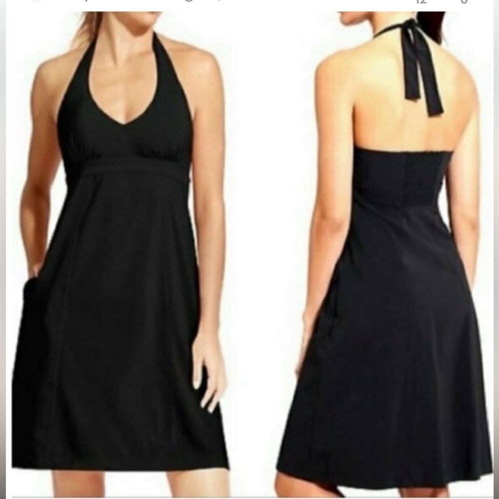 Elegant Black Halter Dress